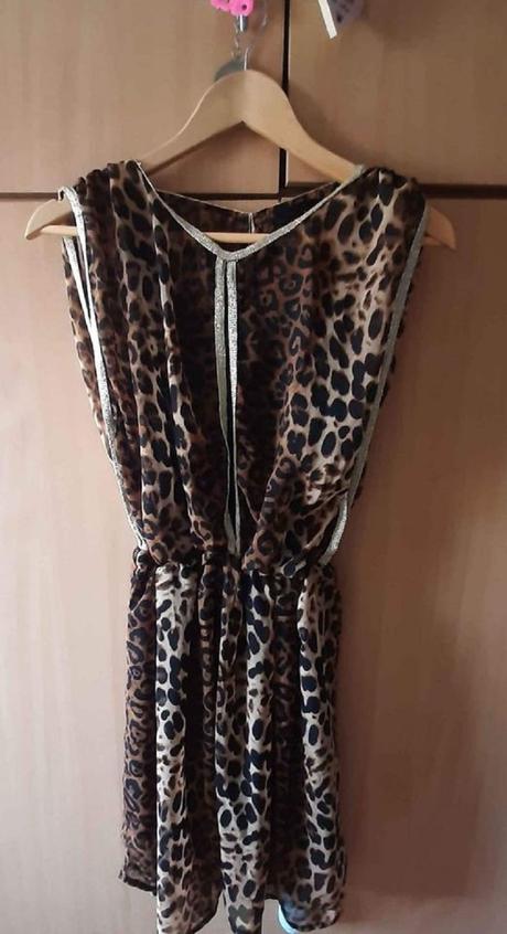 Tygrované šaty vel. s/m, s