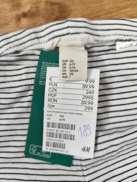 Proužkované legíny, h&m,122