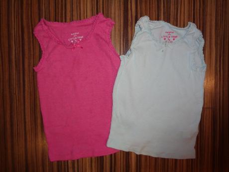 Krásná volánková letní tílka - růžové a tyrkysové, f&f,86