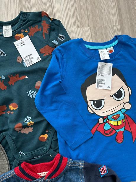 Oblečení pro chlapečka h&m, + balík v. 86 nové, 86–98