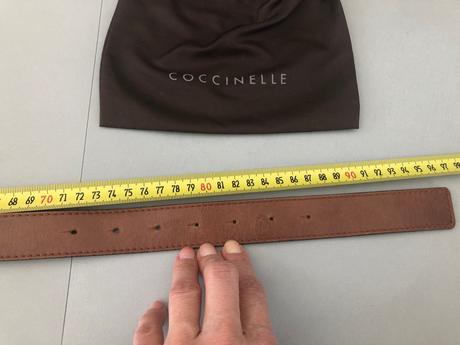 Pásek opasek hnědá kůže coccinelle vel s m 90cm, coccinelle