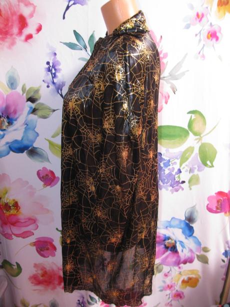 Kostým - kouzelnický zlato černý plášť,