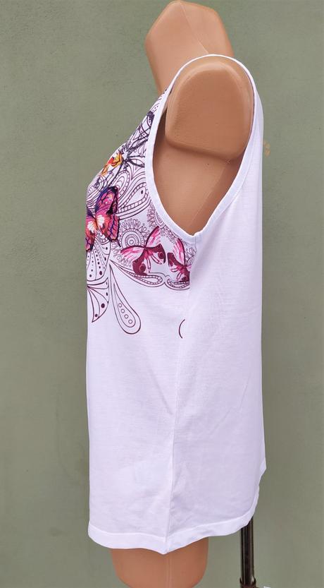 Tílko top s motýly - vel.44, 44