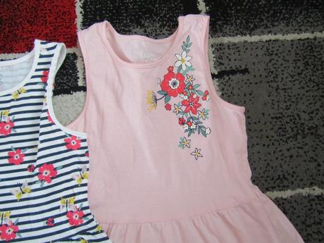 3x letní bavlněné šaty-zn.h & m +c & a vel.134/140, c&a,134