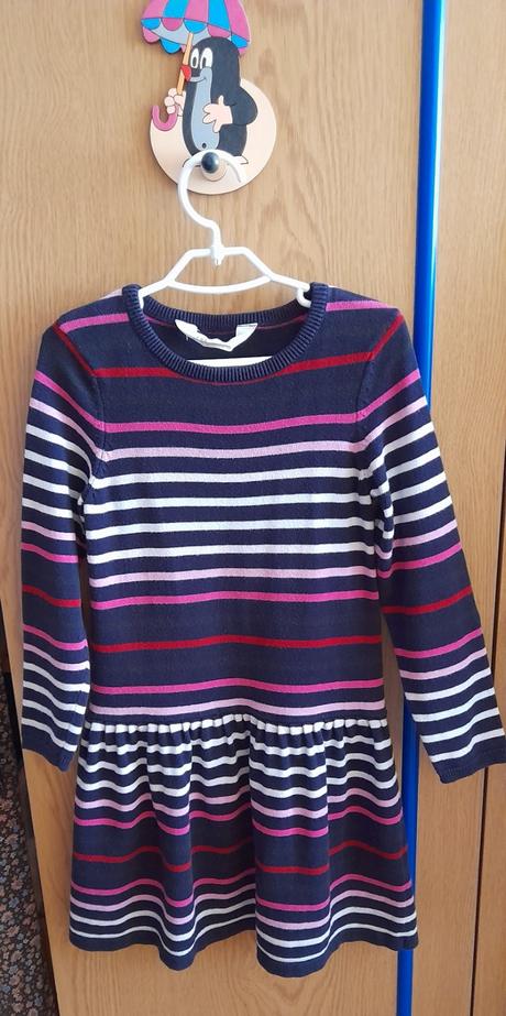 Svetrové bavlněné šatičky h&m v.110/116, h&m,110