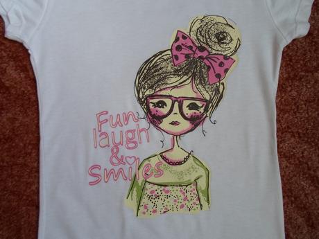 Bílé tričko triko krátký rukáv, 140