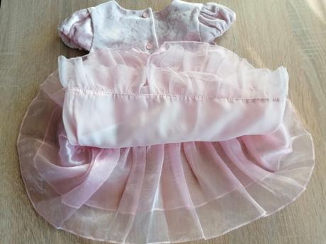 Růžové společenské šatičky vel 3-6 měsíců, george,68