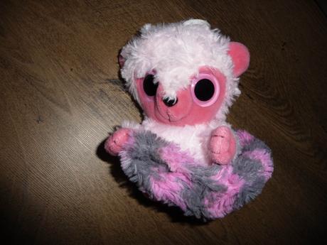 Plyšové zvířátko růžové velké oči 17 cm, 