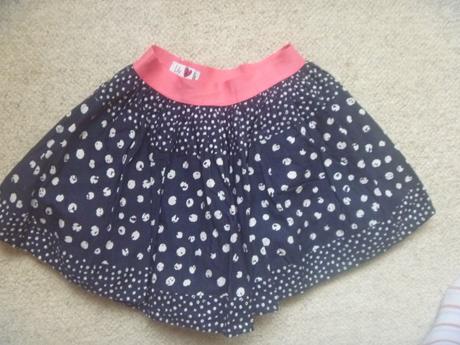 Modrá puntíkovaná sukně zn. lily lola vel. 110/116, 110