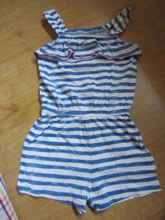 Veselý letní pruhovaný overálek, oshkosh,116