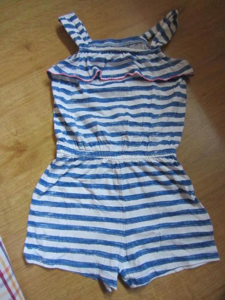Veselý letní pruhovaný overálek, oshkosh,116