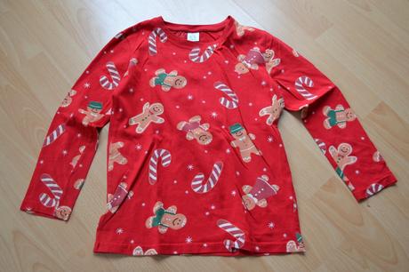 Bavlněné vánoční tričko s perníčky, 128