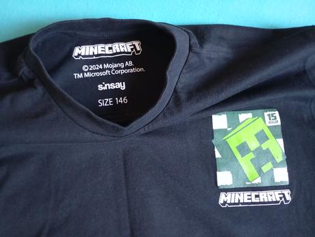Minecraft triko dvojitý potisk, sinsay,146
