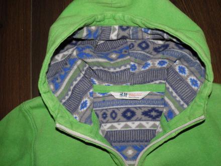 Hráškově zelená mikina - vel.146/152, h&m,152