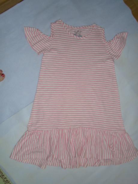 Šaty proužek 8-9 let 134, f&f,134