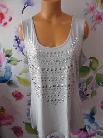 Dámský viskozový elastický top s pajetkami, bonprix,46