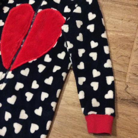 Teplý heboučký srdíčkový fleece overal, george,122