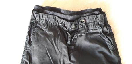 Černé plátěné kalhoty cherokee vel. 134, h&m,134