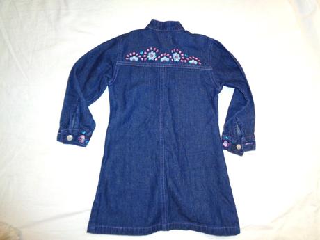 Luxusní vyšívané riflové šaty, 98