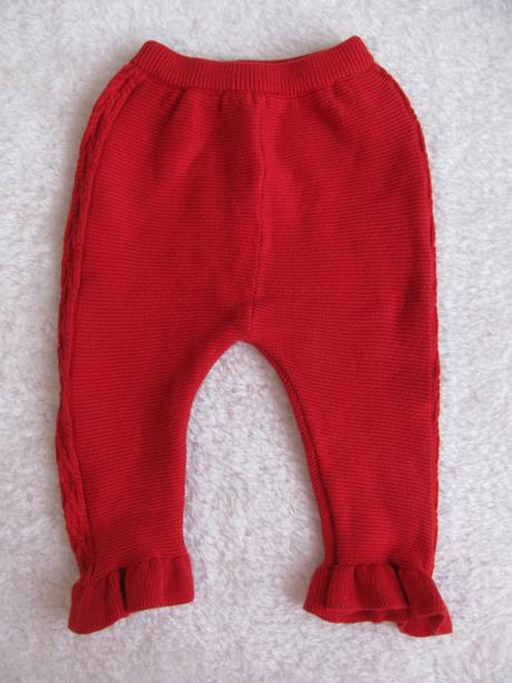 Teplé pletené kalhoty, kamaše caramelo, 68