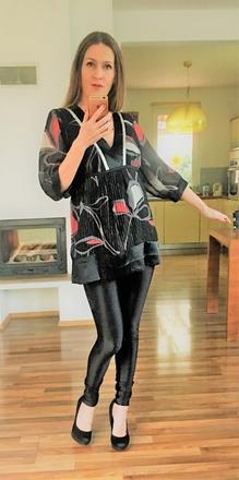 Černá halenka s výstřihem, vel m-xl, new look, new look,xl