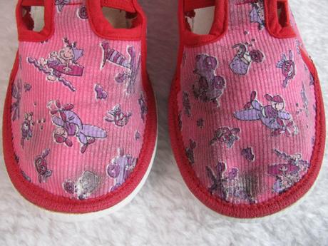 Dívčí růžové manšestrové přezůvky, 30