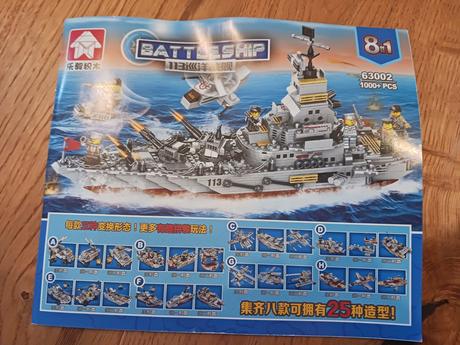 Stavebnice battleship loď.,