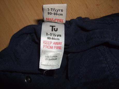 Elastické kordové kalhoty tu- nenošené, tu,80