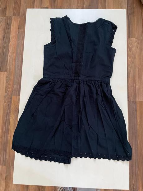 Černé šaty s madeirovým lemem, vel m, spíše s/m, t, topshop,m