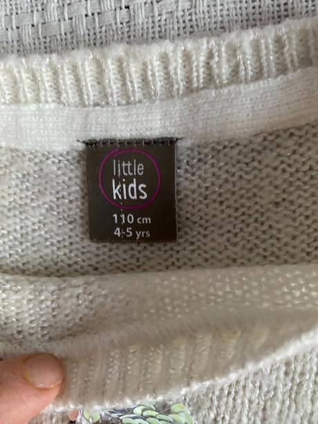 Vánoční svetr s vločkou vel. 110/4-5 let, 110