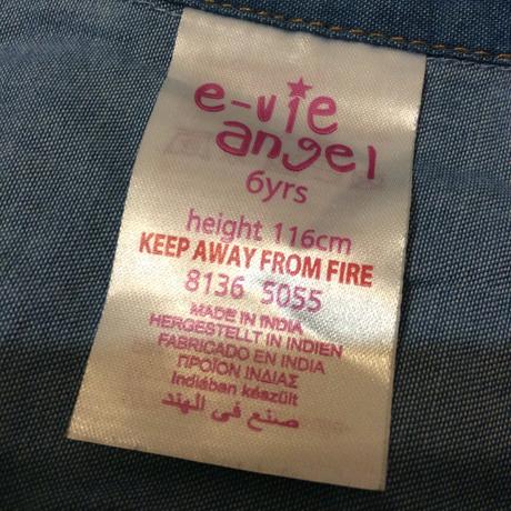 Riflové šaty s výšivkou, evie angel,116