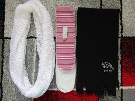 Dutá bílá šála -ručně pletená,flaušová+vlněná šála, 