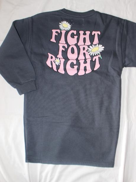 Ub110. dlouhá mikina/šaty s kopretinami 11-12 let, 152