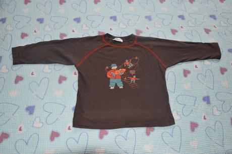 Hnědé bavlněné tričko, vel. 98/104, kids,98