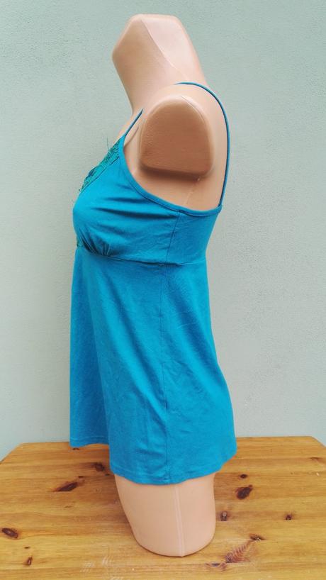 Petrolejový top tílko tunika h&m - vel.xs/s, h&m,xs