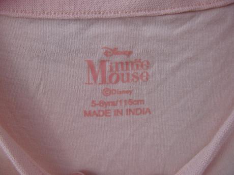 Růžové bavlněné tričko daisy kačerka a minnie, disney,116