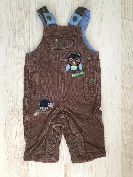 Nádherný komplet zateplené manžestráky a tričko, marks & spencer,68