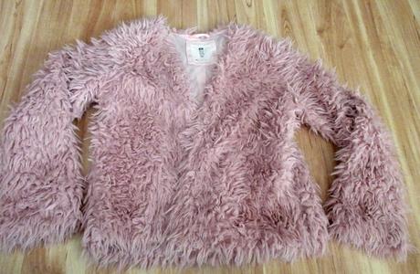 Chlupatý kabátek, h&m,152