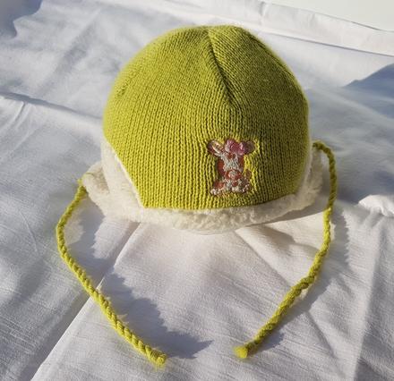 F223 dívčí teplá zimní pletená čepice vel. 104-110, 104