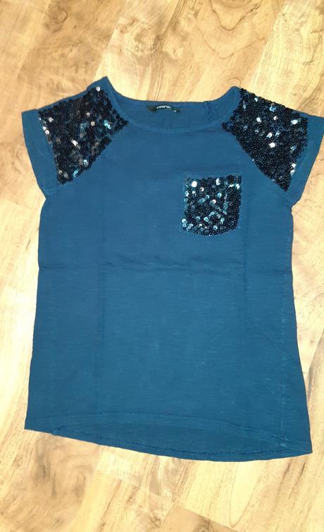 Dívčí triko dl. ruk. george 116/122 flitry, george,116