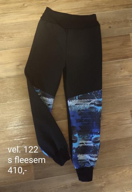 Zimní softshellové kalhoty s fleesem vel., 122