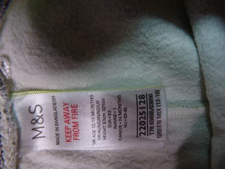 Tepláčky s diny vel. 86, marks & spencer,86