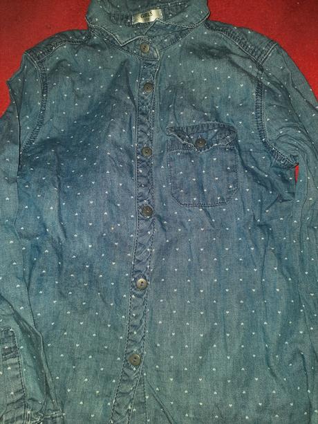 Dívčí košile srdíčka vel. 104 - 110, 104