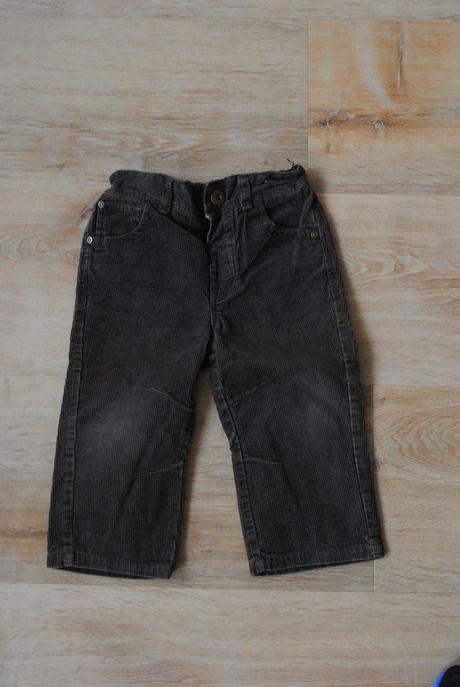 Hnědé manžestrové kalhoty next, next,86