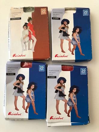 4x dívčí punčochové kalhoty, vel.110, 110