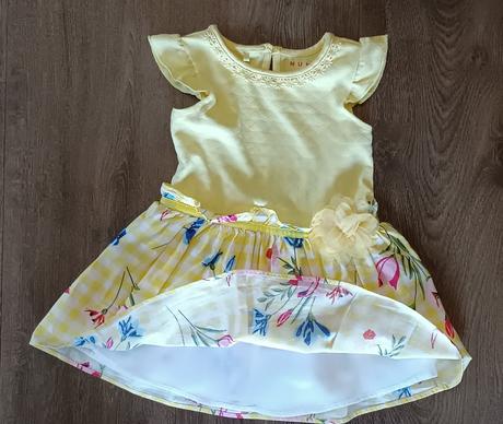 Krásné letní žluté šaty nutmeg,vel.80/86, nutmeg,80