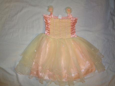 Krásné lososové společenské šaty 104/110, 104