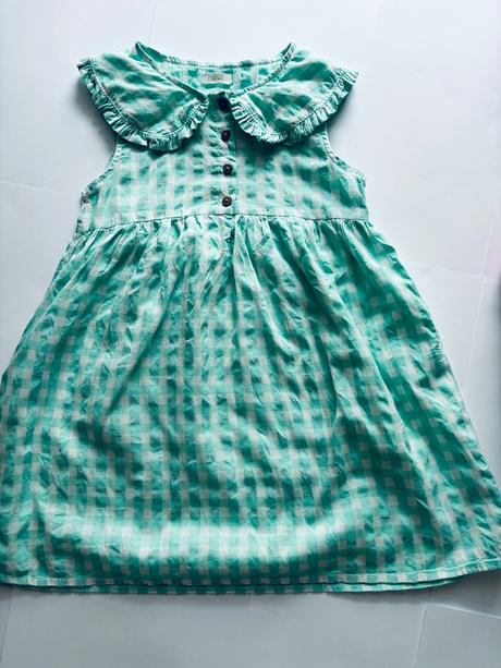 Ob/ šaty mint barvy kostičkované next - v.5/6 let, next,116