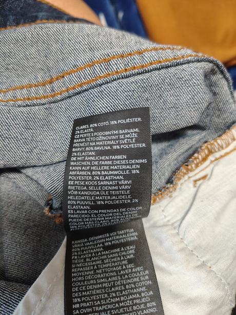 Dětské strečové rifle/kalhoty h&m 164 tmavě modré, h&m,164