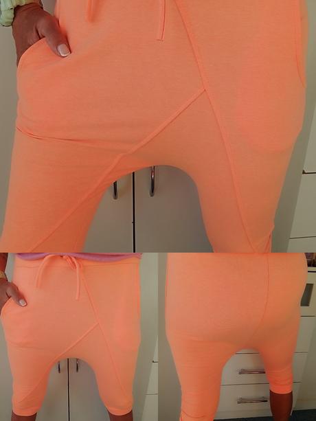 Neón oranžové baggy/nasrávačky vel."uni", 